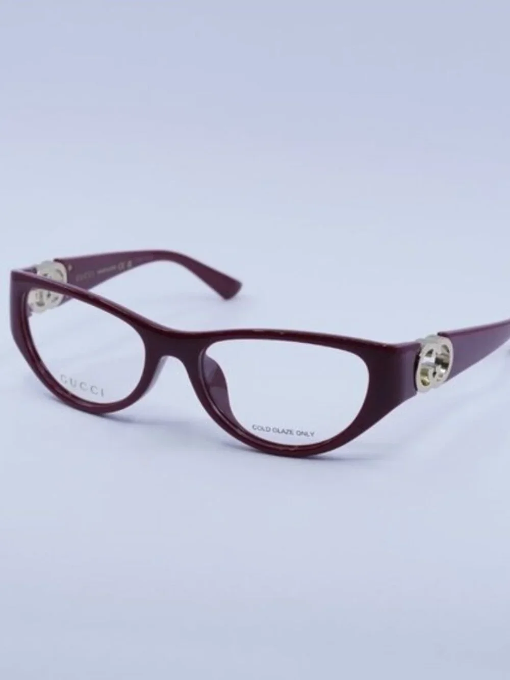 Gucci GG1825O 003 Eyeglasses Bordeaux 54mm Cat Eye Frame